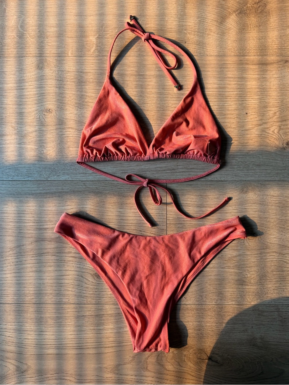 Guess Triangle Halter Bikini Set